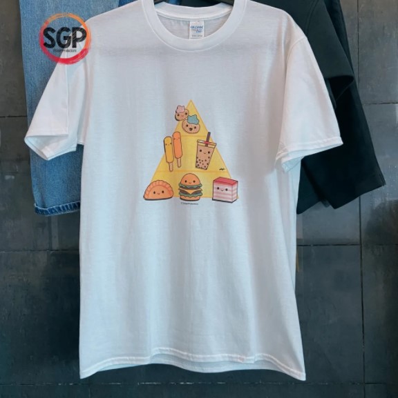 Salt & h2o SGP Malaysian Food Pyramid Adult T-Shirt White