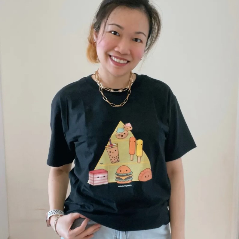 Salt & h2o SGP Malaysian Food Pyramid Adult T-Shirt Black